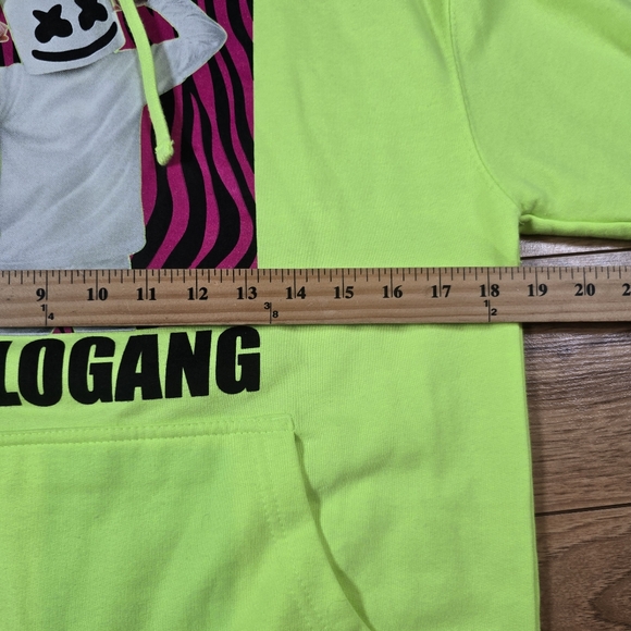 Marshmello Official DJ Mellogang Hoodie Men's Size S Macho Mello Neon Green NWT - Picture 6 of 8